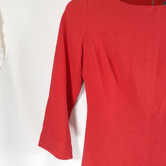 Vince Camuto Size 2 Orange Women Lined Gold Zip Dress Style VC5M9159 Modern - Picture 8 of 9